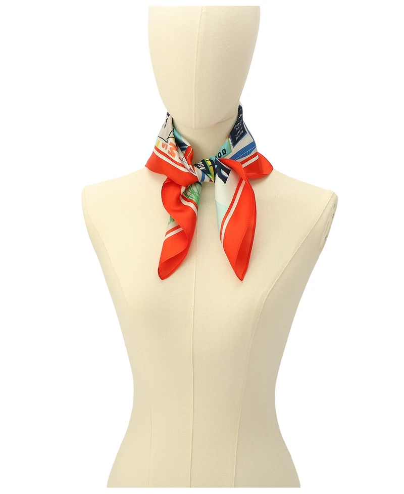 Kate Spade New York Women's Shrimp Shack Silk Bandana Scarf
