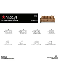 Iliza 39" Fabric Arm Chair, Created for Macy's