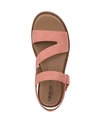 LifeStride Women's Waverly Round Open Toe Strappy Platform Sandals