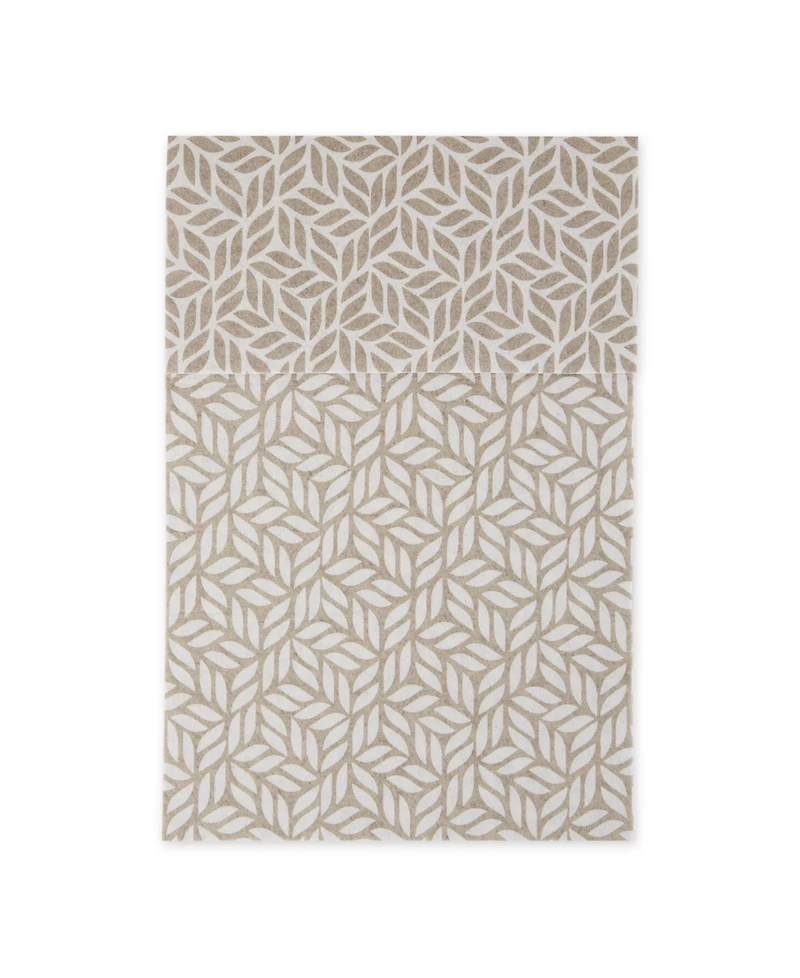 Design Imports Leaf Print Fridge Liner 6 Pack Set, 24" x 12"