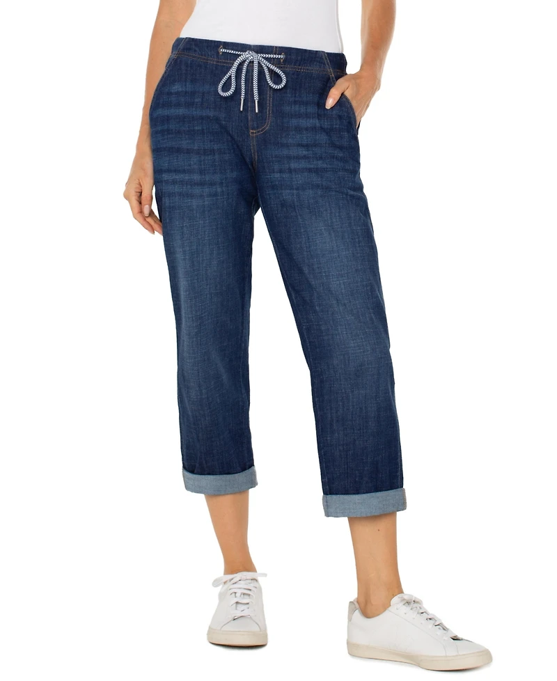 Liverpool Los Angeles Women's Rascal Drawstring Rolled Cuff Jeans