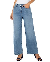 Liverpool Los Angeles Women's Stride High Rise Wide Leg Jeans