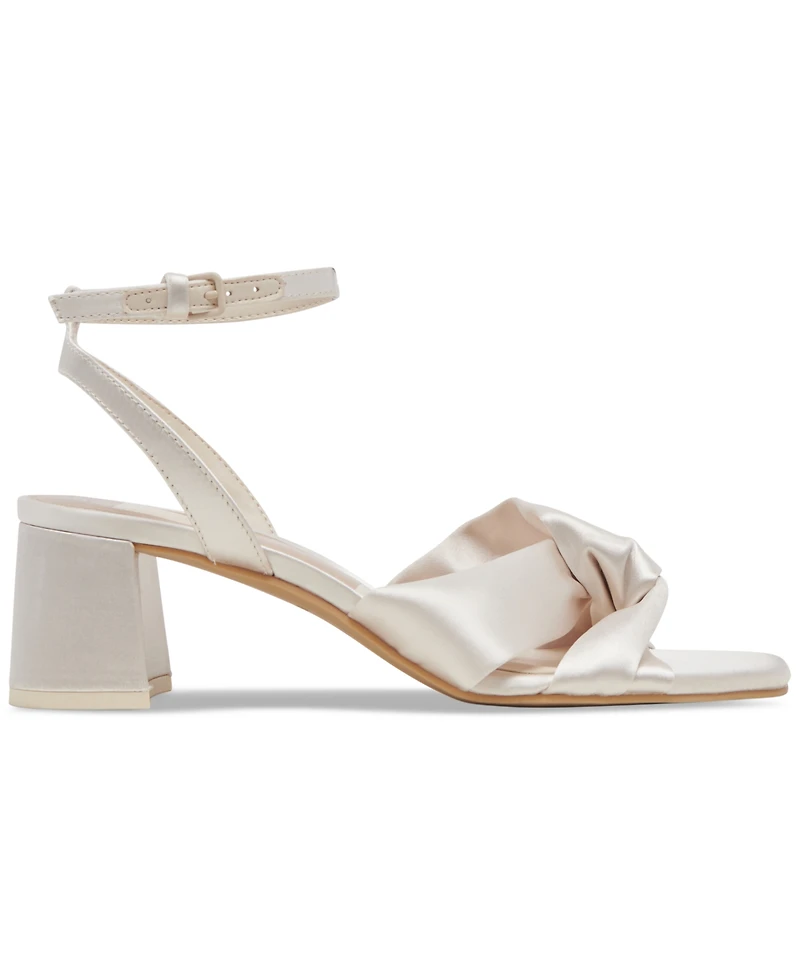 Dolce Vita Women's Brenna Satin Twist Two-Piece Block-Heel Sandals
