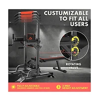 Squatz Pull-Up Workout Station with Adjustable Height for Home Gym Strength Training