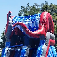 JumpOrange 15 Ocean Battle Tall Water Slide with Detachable Deep Pool, Big Kids and Adults, Commercial Grade, Outdoor Backyard Water Park, Indoor Use,