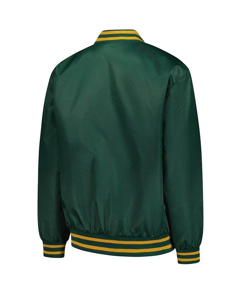 Hype And Vice Women's Green Notre Dame Fighting Irish A-Game Varsity Full-Snap Jacket