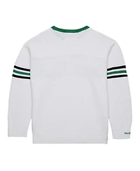 Mitchell & Ness Men's White New York Jets Throwback 1984 Pullover Sweater