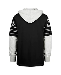 '47 Brand Men's Black Jacksonville Jaguars Double Header Blitz Cornerback Pullover Hoodie