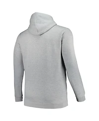 Mitchell & Ness Men's Heather Gray Charlotte Hornets Hardwood Classics Big Tall Pullover Hoodie