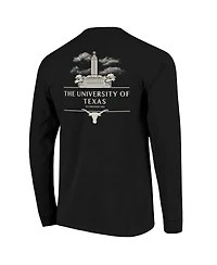 Image One Men's Black Texas Longhorns Comfort Colors Campus Nights Long Sleeve T-Shirt