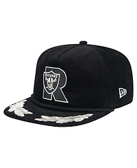 New Era Men's Black Las Vegas Raiders City Originals Corduroy Skipper Golfer Snapback Hat