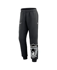 Nike Men's Black Las Vegas Raiders Logo Crop Joggers