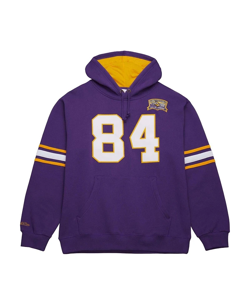 Mitchell & Ness Men's Purple Randy Moss Minnesota Vikings Retired Player Name Number Pullover Hoodie
