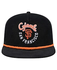 New Era Men's Black San Francisco Giants Full Circle Corduroy Golfer Adjustable Hat