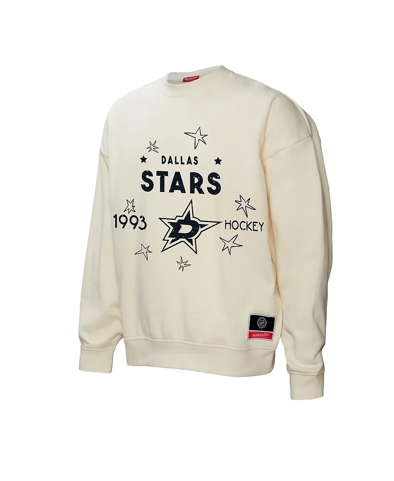 Mitchell & Ness Women's Cream Dallas Stars Logo 3.0 Pullover Sweatshirt