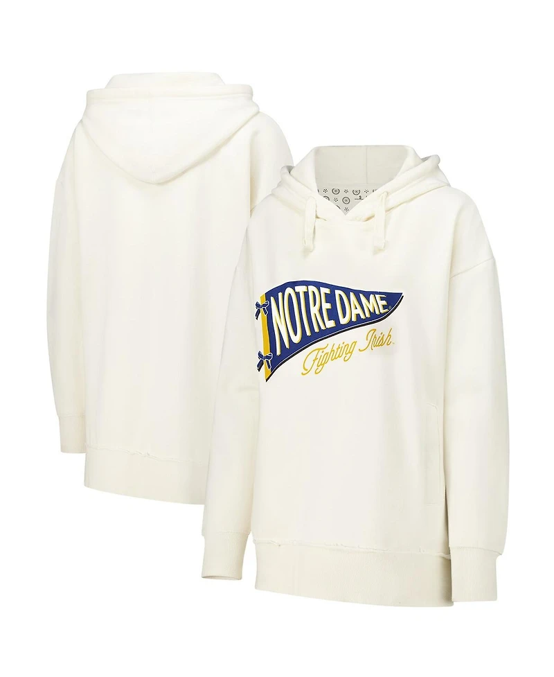 Pressbox Women's Cream Notre Dame Fighting Irish Marni Pullover Hoodie
