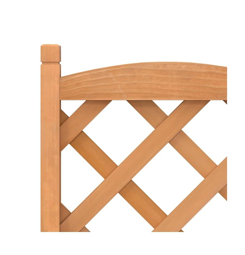 Planter with Trellis Brown Solid Wood Fir