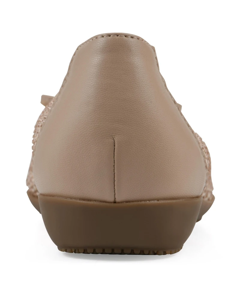 Cliffs by White Mountain Women's Carlicia Round Toe Ballet Flats
