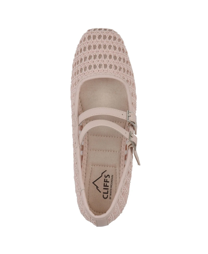 Cliffs by White Mountain Women's Besnik Mary Jane Round Toe Flats