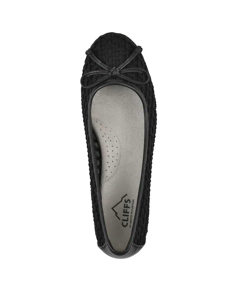 Cliffs by White Mountain Women's Chelcy Round Toe Ballet Flats