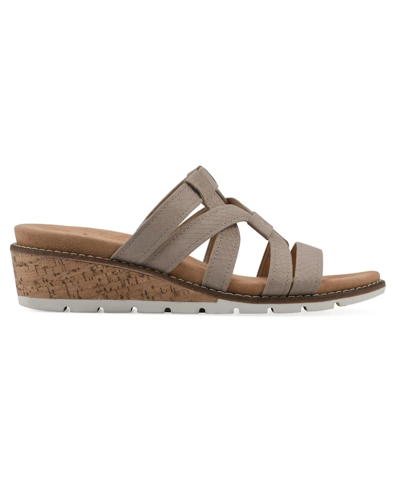 Cliffs by White Mountain Women's Tinisha Wedge Slip-On Sandals