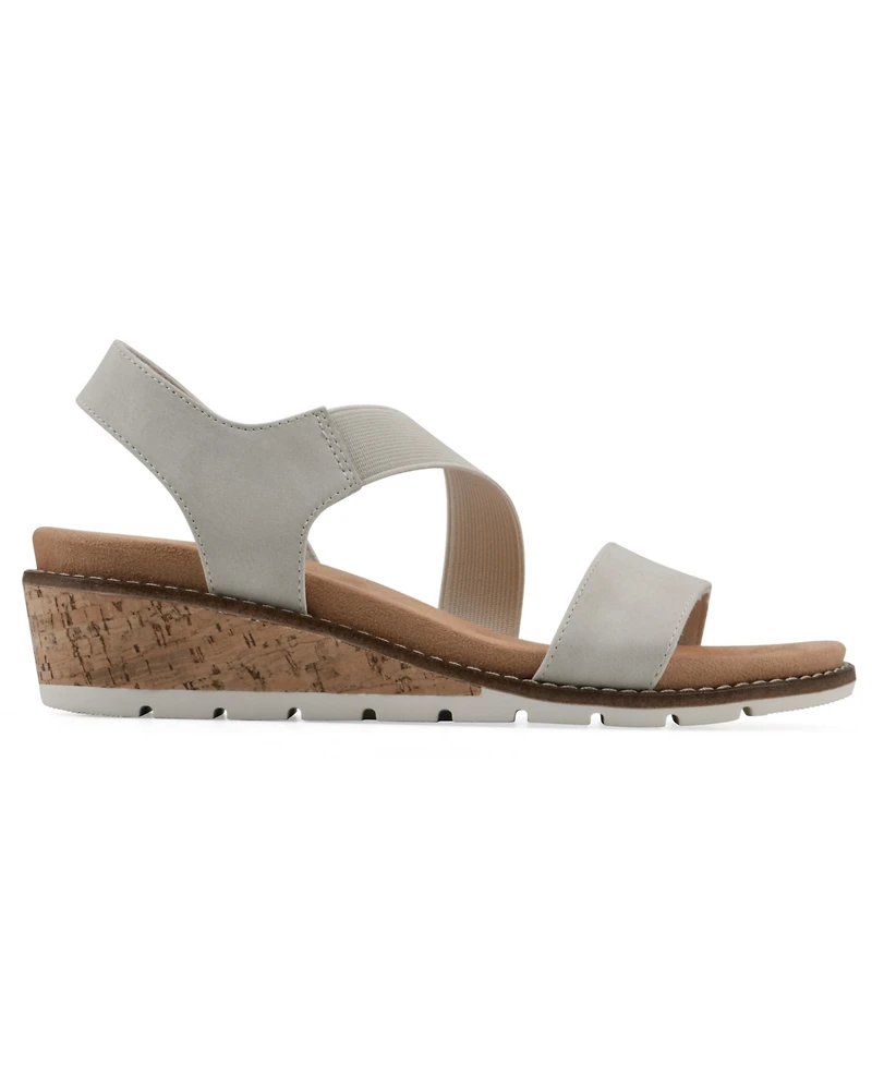 Cliffs by White Mountain Women's Tinnley Wedge Slip-On Sandals