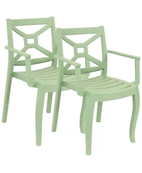 Polypropylene Stackable Tristana Outdoor Patio Arm Chair