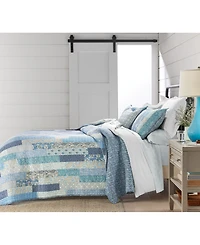 Charter Club Indigo Stripe Artisan 3-Pc. Quilt Set, Full/Queen, Exclusively at Macy's