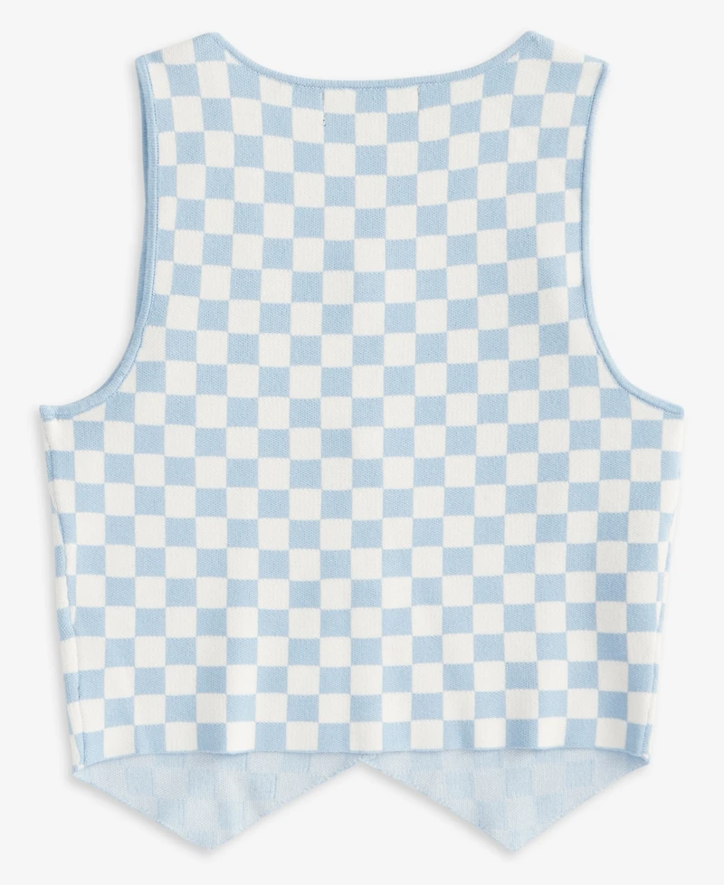 With Jules Big Girl Checkered Vest Top
