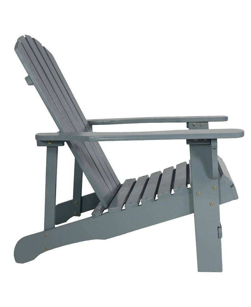 Fir Wood Painted Finish Coastal Bliss Outdoor Adirondack Chair