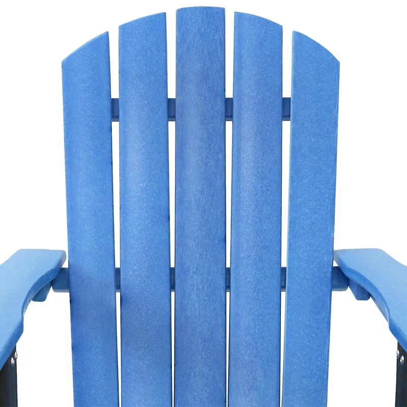 Plastic All-Weather Heavy-Duty Outdoor Adirondack Chair with Drink Holder