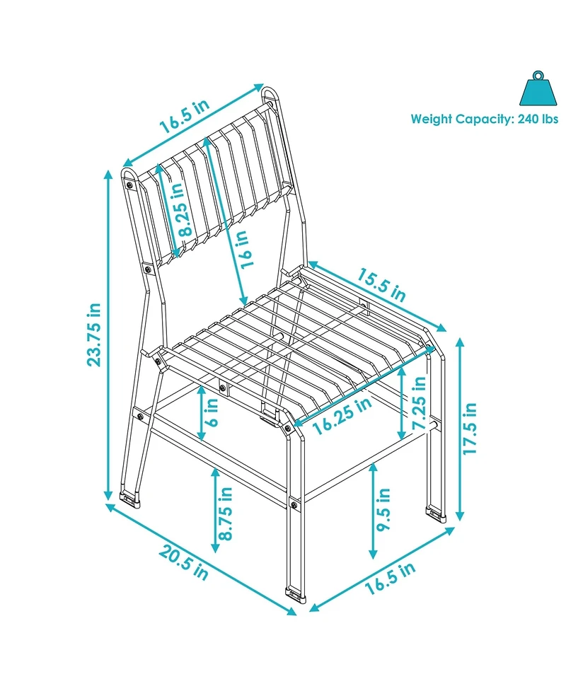 Indoor/Outdoor Furniture Steel Wire Dining Chair