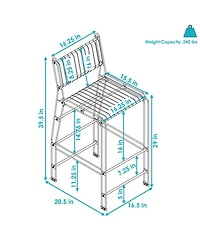 Indoor/Outdoor Furniture Steel Wire Bar-Height Dining Chair