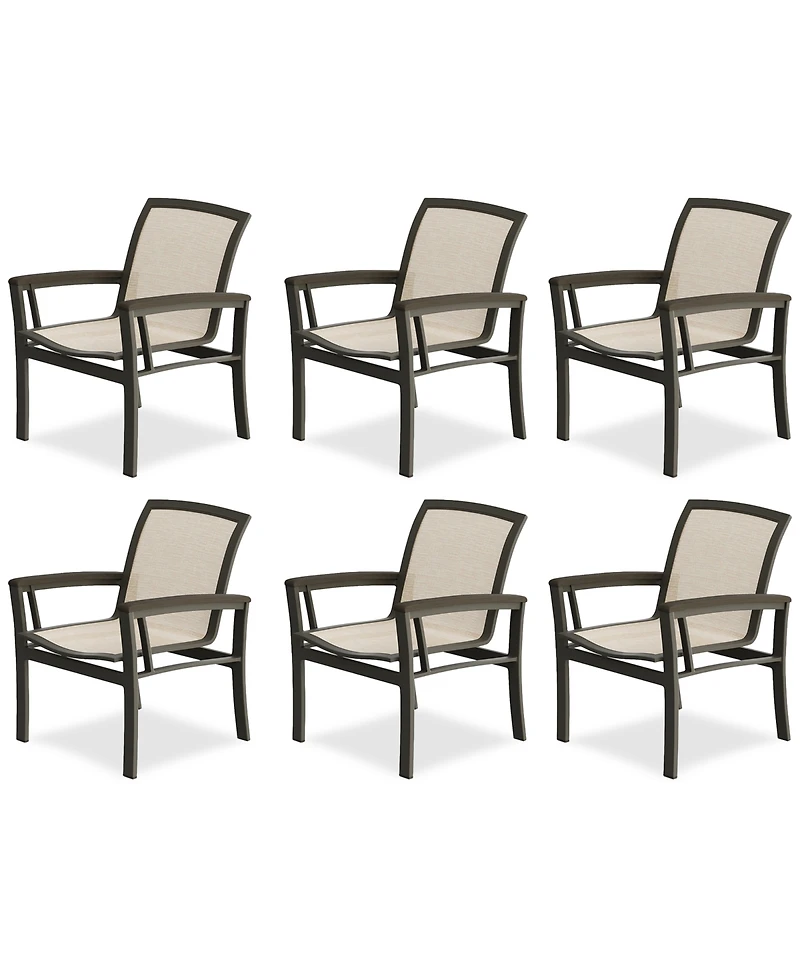 Bartow Outdoor Dining Chairs, Set of 6, Created for Macy's