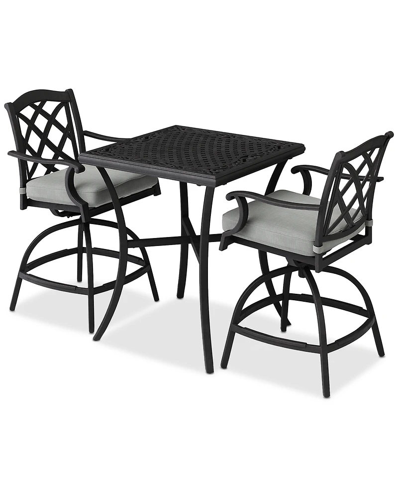 Wythburn 3-pc. Outdoor Bar Height Dining Set (32" Table & 2 Stools) , Created for Macy's