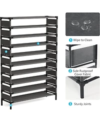 Tribesigns 10 Tiers Shoe Rack, Large Capacity Shoe Organizer, Shoe Shelf for 50 Pair, Large Shoe Rack