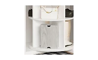 Revolving Shoe Organizer Tower – Compact Rotating Rack for Shoes, Heels & Accessories