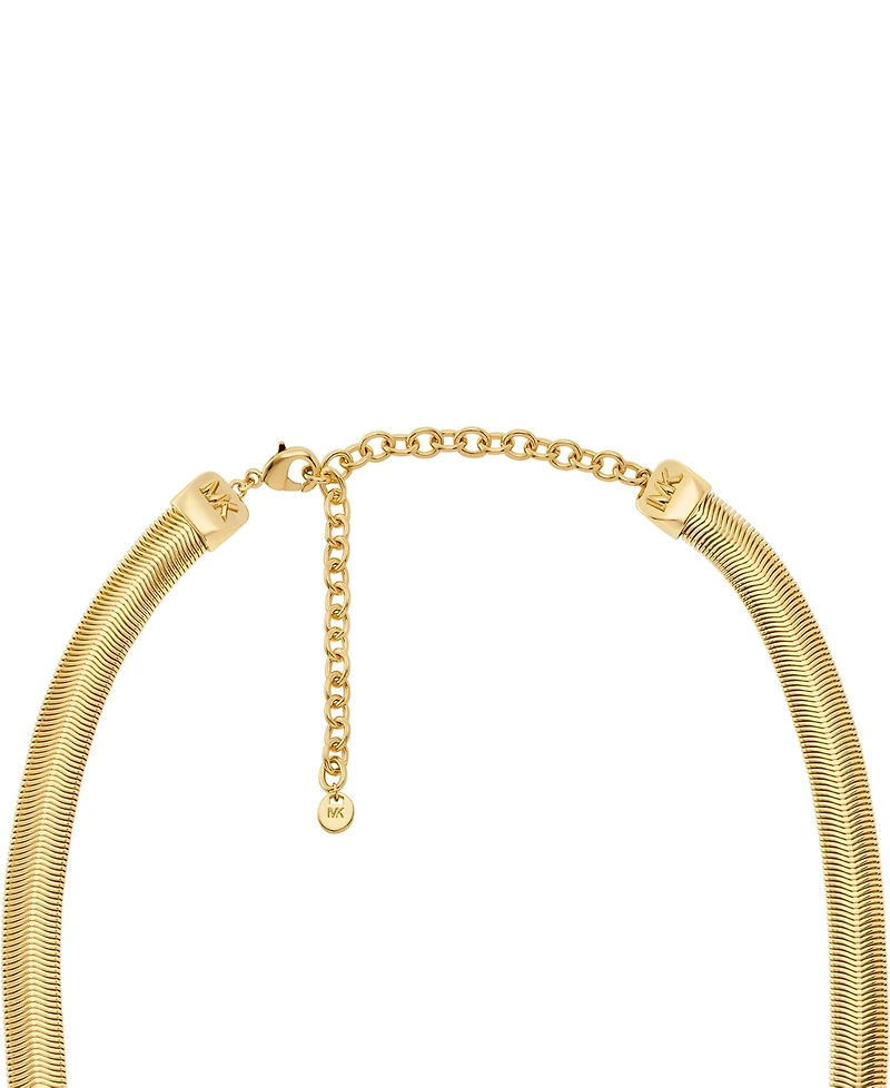 Michael Kors Chevron Snake Chain Necklace