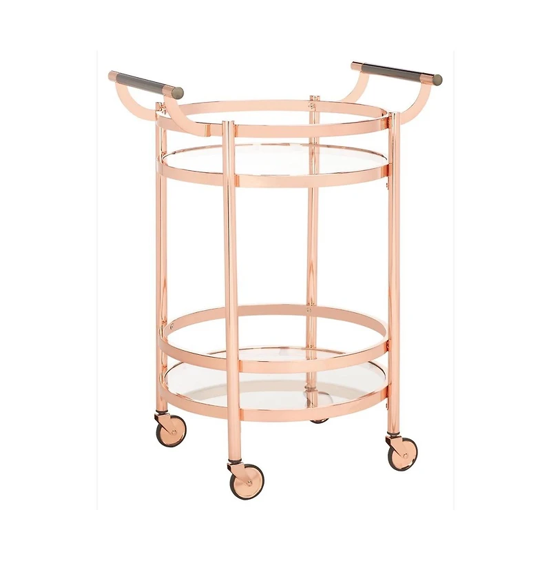 Sienna 2 Tier Round Bar Cart