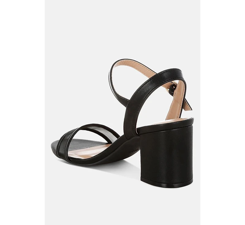 Orpina Mesh Pin Buckle Block Heels