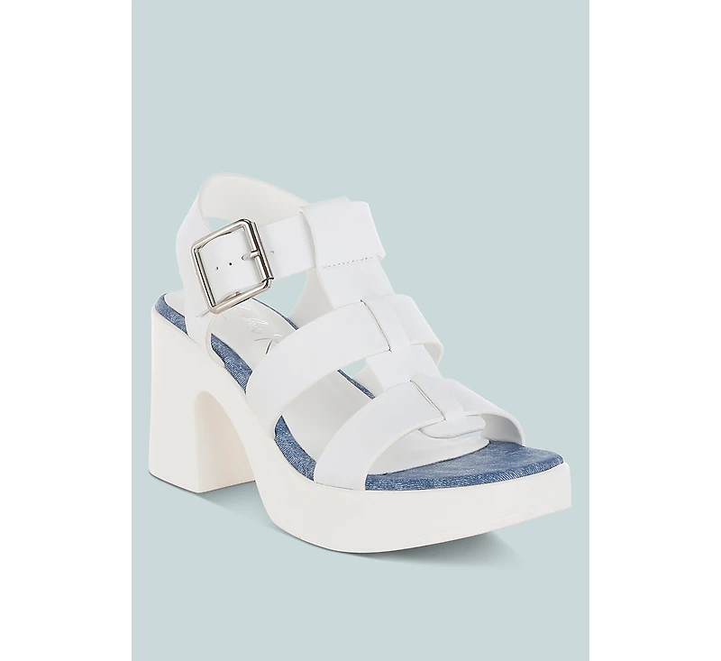 Avalon Chunky Pin Buckle Platform Heels Women