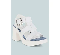 Avalon Chunky Pin Buckle Platform Heels Women