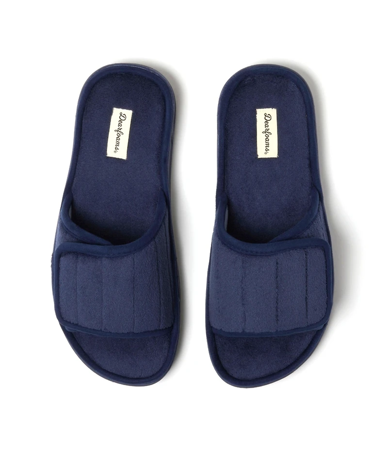 Dearfoams Men's Collin Terry Adjustable Shower Slide House Slipper