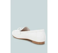 Taranis Monochromatic Horsebit Real Leather Loafers