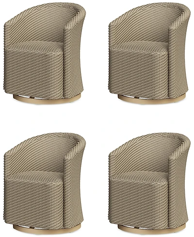 Reid Outdoor Dining 4pc Swivel Chair Set, Created for Macy's