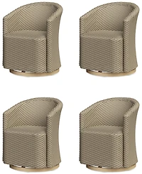 Reid Outdoor Dining 4pc Swivel Chair Set, Created for Macy's