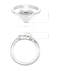 Devata Puffy Heart Ring in Sterling Silver