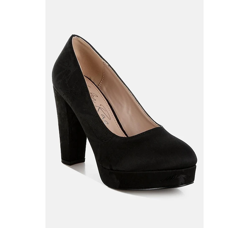 Jastour Platform Block Heel Pumps