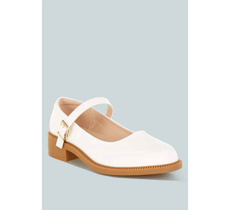 Ejeta Faux Leather Mary Jane Shoes