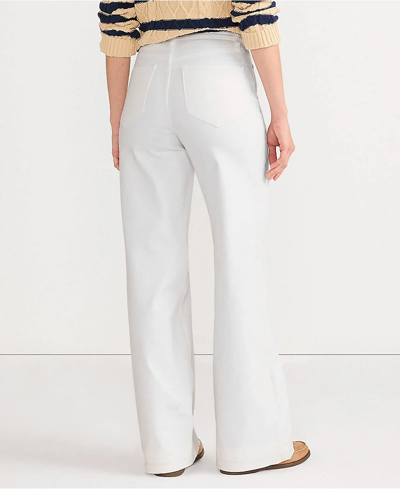 Lands' End Women's Tall High Rise Wide Leg Denim Jeans